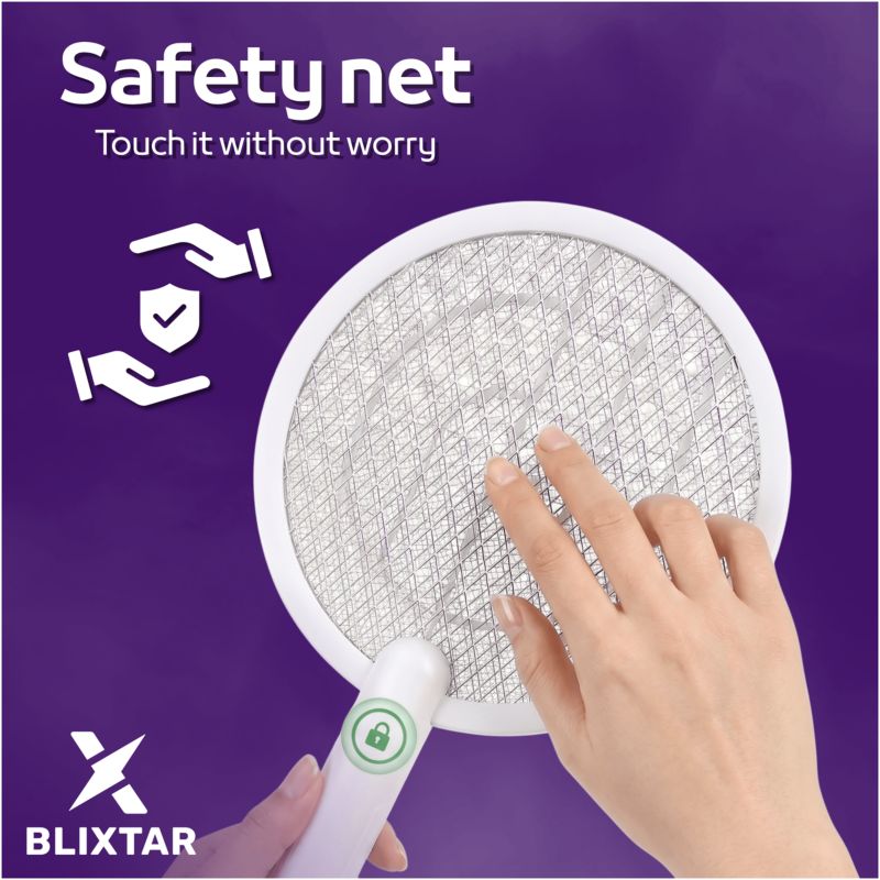 Elektryczna składana łapka na komary 2W1 Blixtar B-EZO-SWATTER-FLIP Lampa LED Owadobójcza
