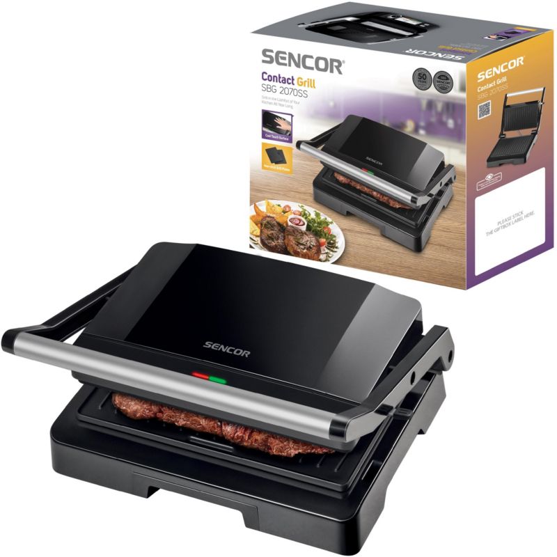 Elektryczny Grill Sencor SBG 2070SS Przenośny 1000W 1szt