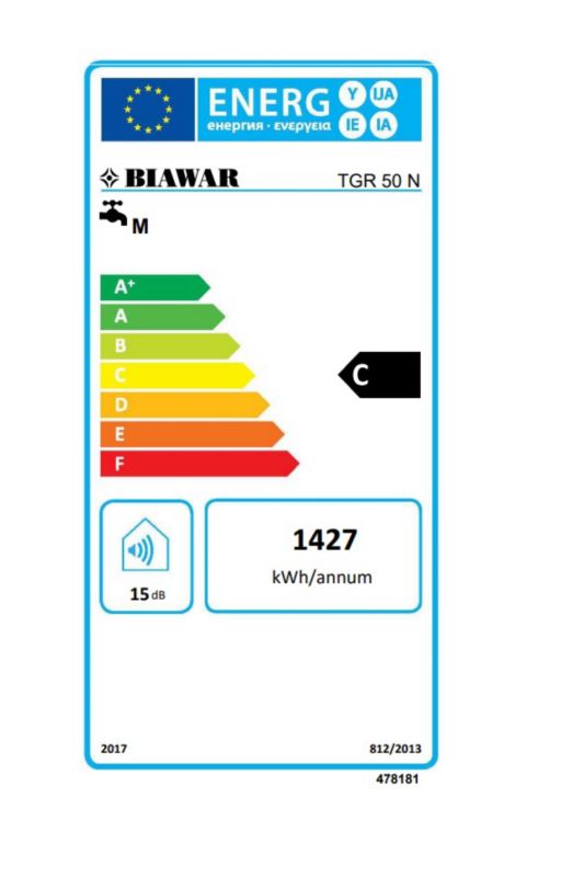 Elektryczny podgrzewacz wody Biawar Classic II 50 l pojemnościowy emaliowany  1 szt.