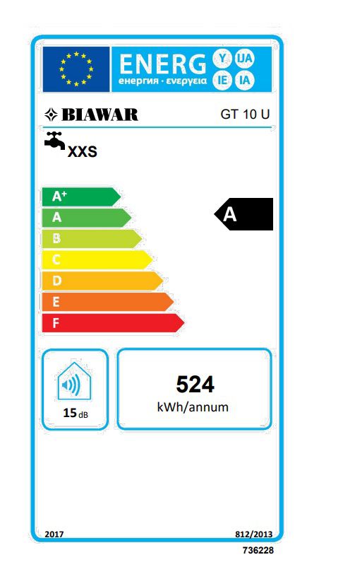 Elektryczny podgrzewacz wody Biawar MINI10l GT 10 U podumywalkowy pojemnościowy ciśnieniowy 1 szt.