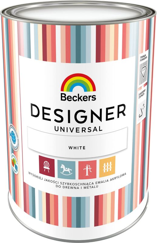 Emalia akrylowa Beckers Designer Universal white 1 l