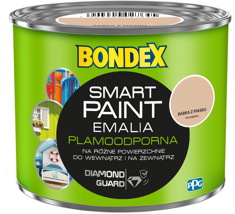 Emalia akrylowa Bondex Smart Paint babka z piasku 0,5 l