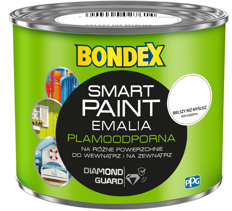 Emalia akrylowa Bondex Smart Paint bielszy niż myślisz 0,5 l