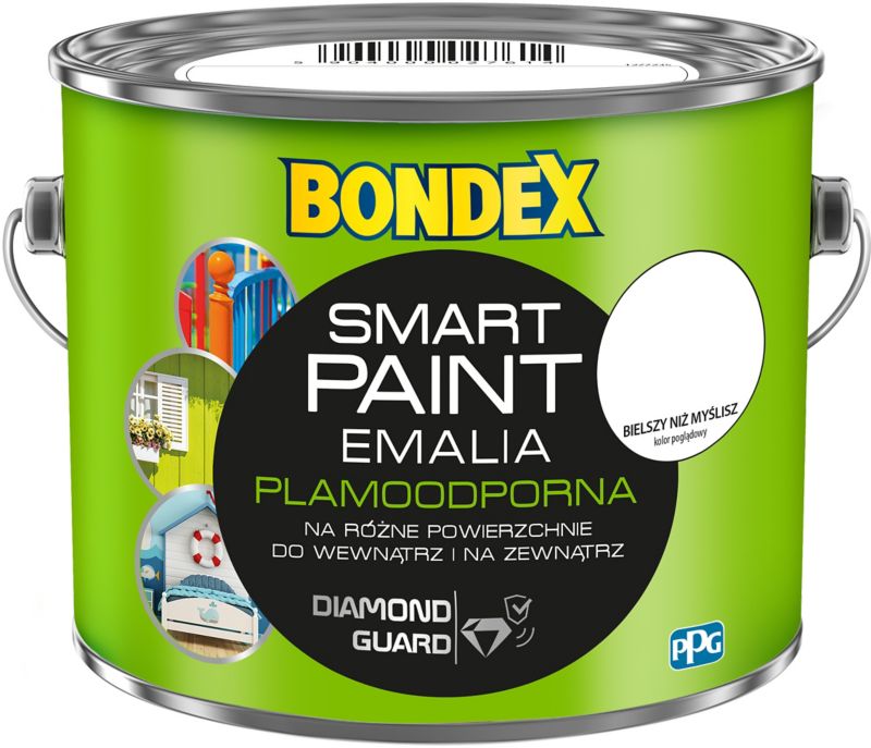 Emalia akrylowa Bondex Smart Paint bielszy niż myślisz 2,5 l