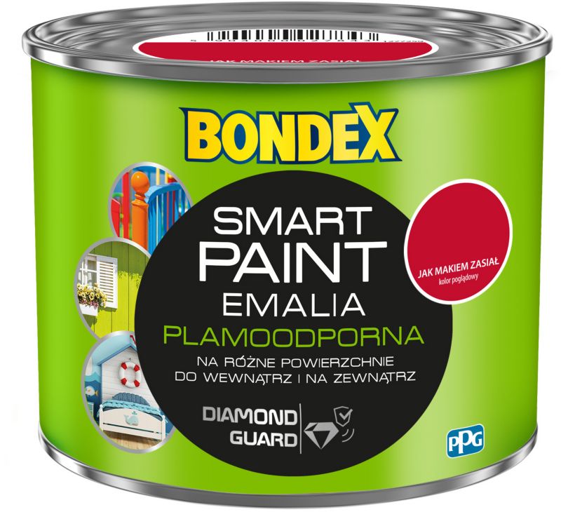Emalia akrylowa Bondex Smart Paint jak makiem zasiał 0,5 l