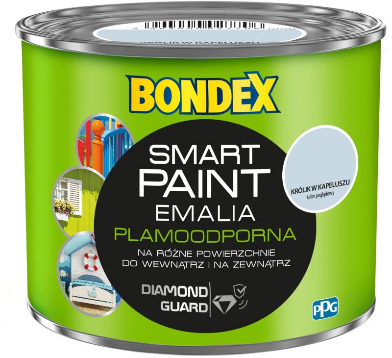 Emalia akrylowa Bondex Smart Paint królik w kapeluszu 0,5 l