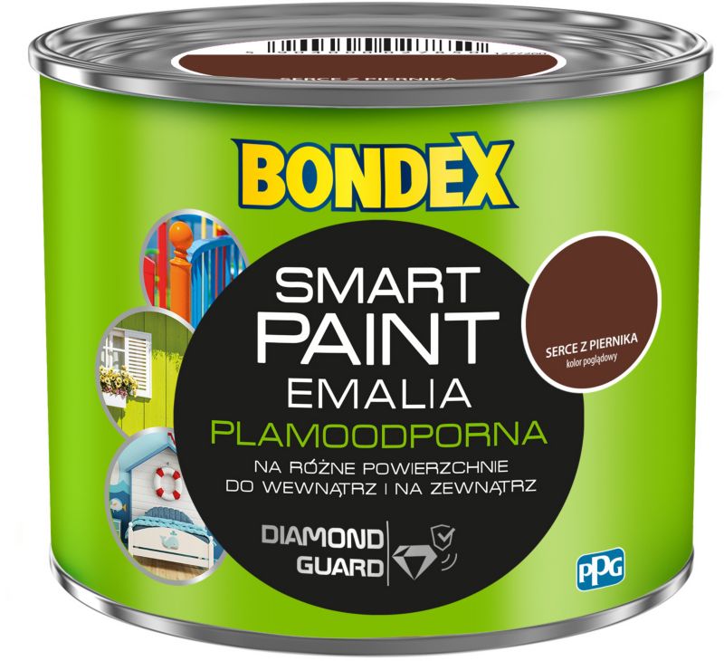 Emalia akrylowa Bondex Smart Paint serce z piernika 0,5 l