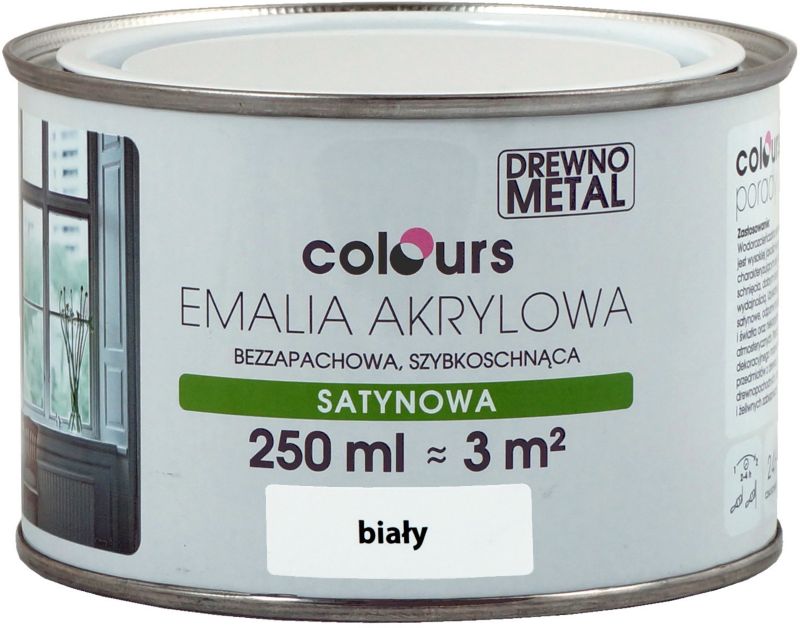 Emalia akrylowa Colours biała 0,25 l