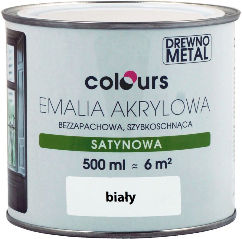 Emalia akrylowa Colours biała 0,5 l