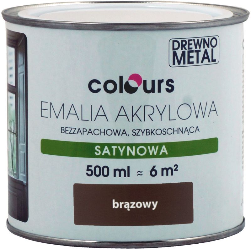 Emalia akrylowa Colours brązowa 0,5 l