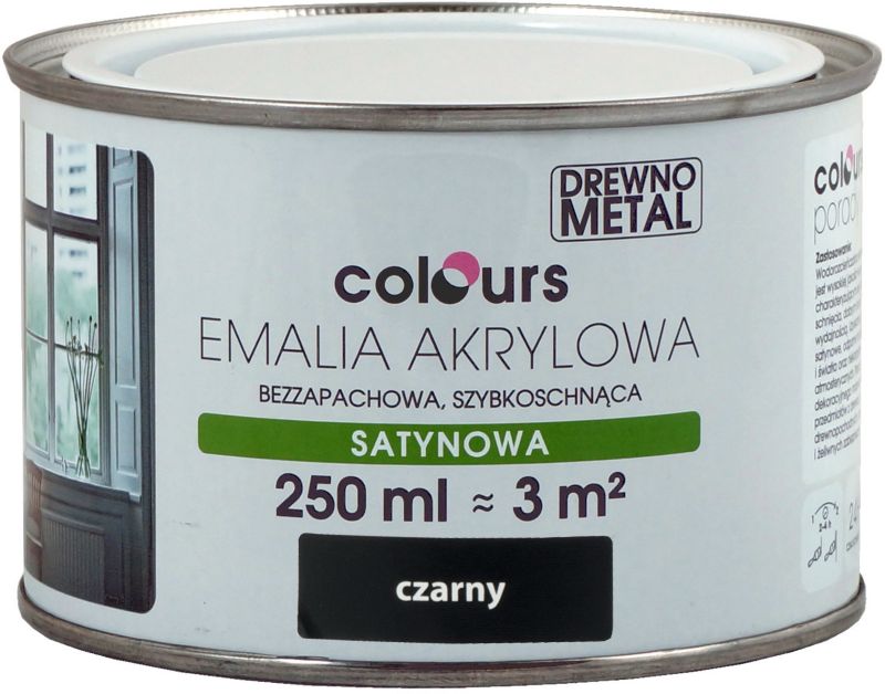 Emalia akrylowa Colours czarna 0,25 l