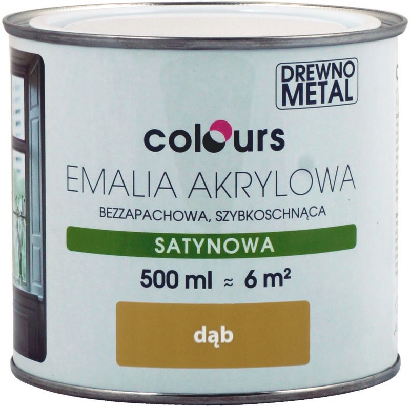 Emalia akrylowa Colours dąb 0,5 l