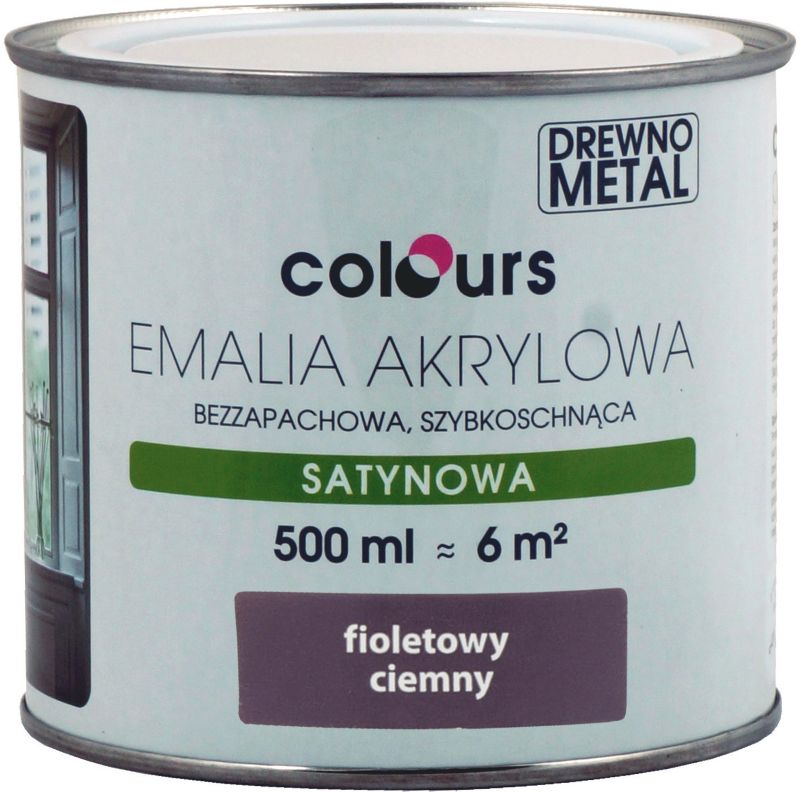 Emalia akrylowa Colours fioletowa ciemna 0,5 l