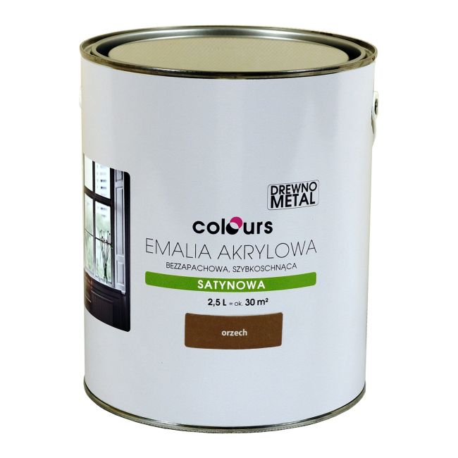 Emalia akrylowa Colours jasny orzech 2,5 l