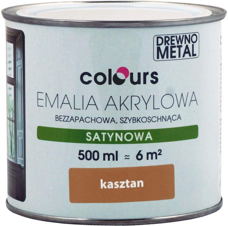 Emalia akrylowa Colours kasztan 0,5 l