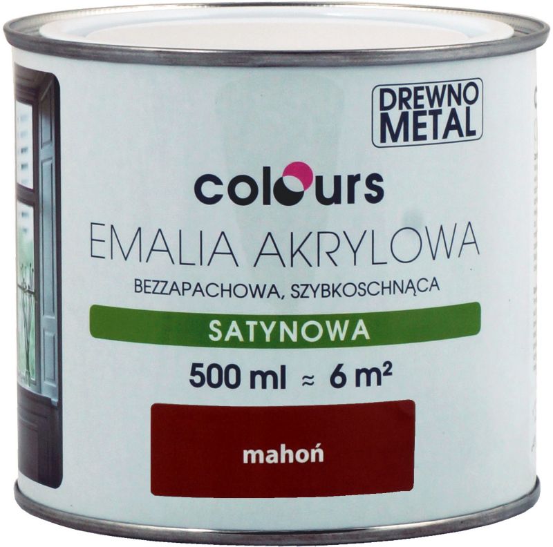 Emalia akrylowa Colours mahoń 0,5 l