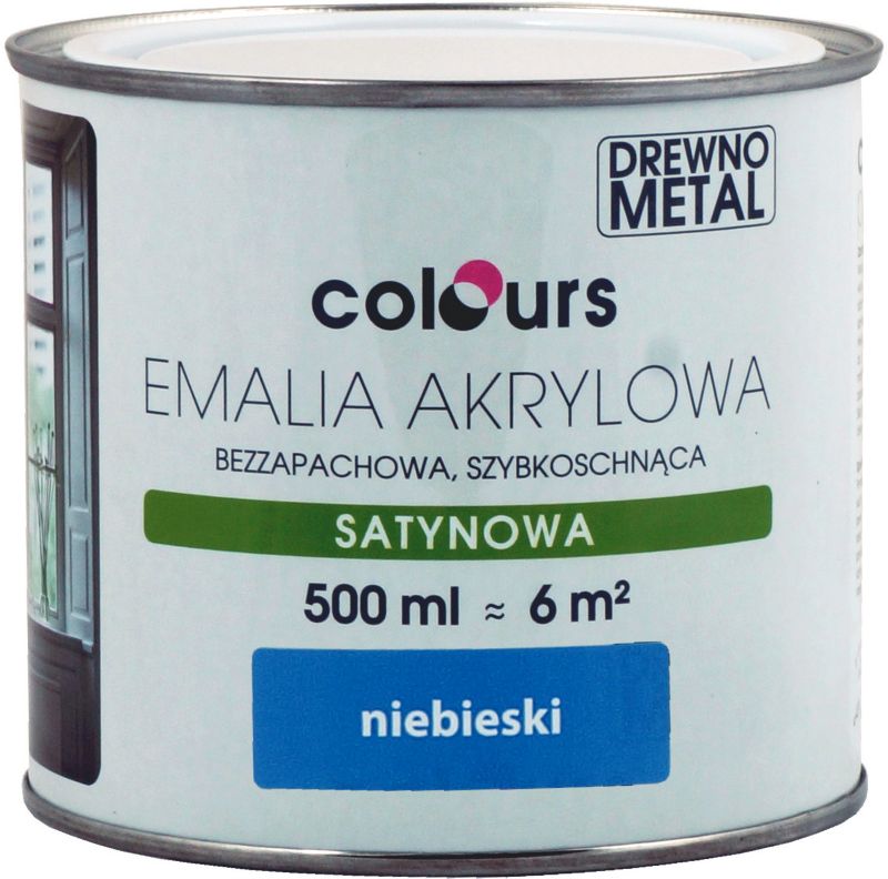 Emalia akrylowa Colours niebieska 0,5 l