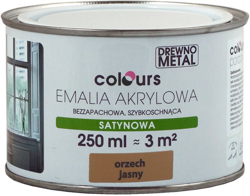 Emalia akrylowa Colours orzechowa jasna 0,25 l