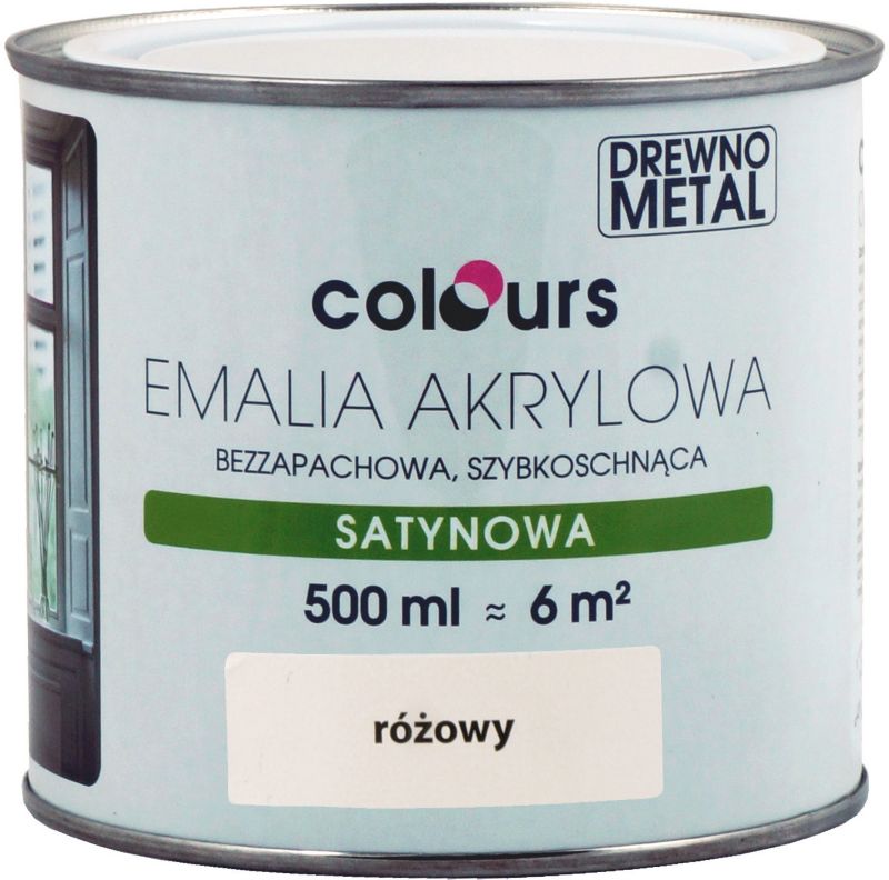 Emalia akrylowa Colours różowa 0,5 l
