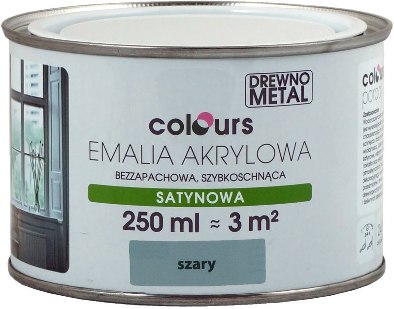 Emalia akrylowa Colours szara 0,25 l