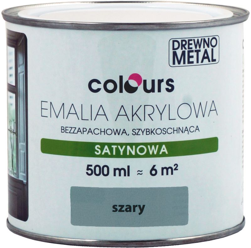 Emalia akrylowa Colours szara 0,5 l