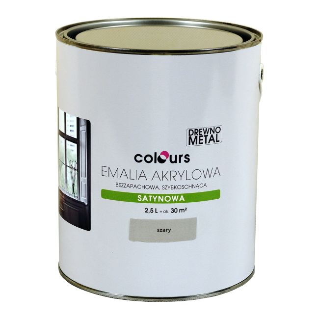 Emalia akrylowa Colours szara 2,5 l