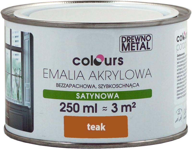 Emalia akrylowa Colours teak 0,25 l