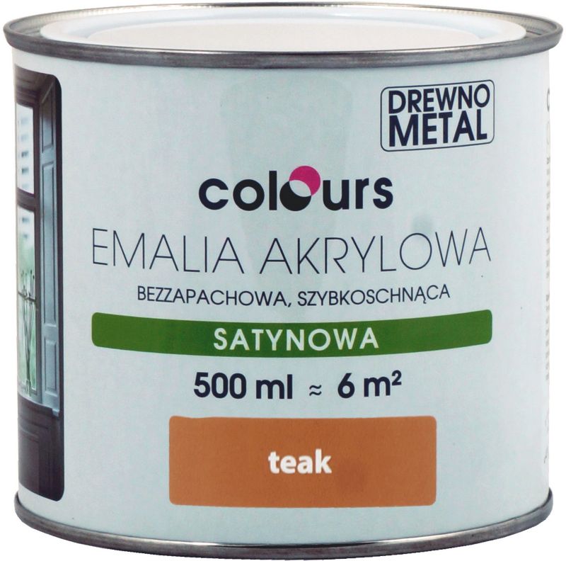 Emalia akrylowa Colours teak 0,5 l