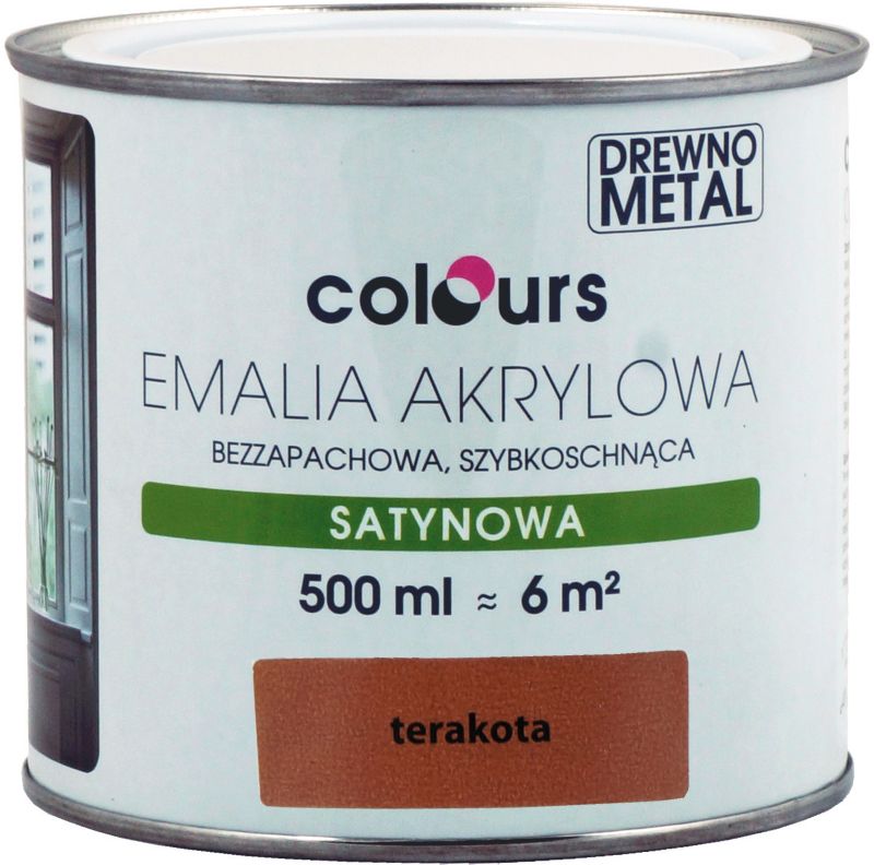 Emalia akrylowa Colours terakota 0,5 l