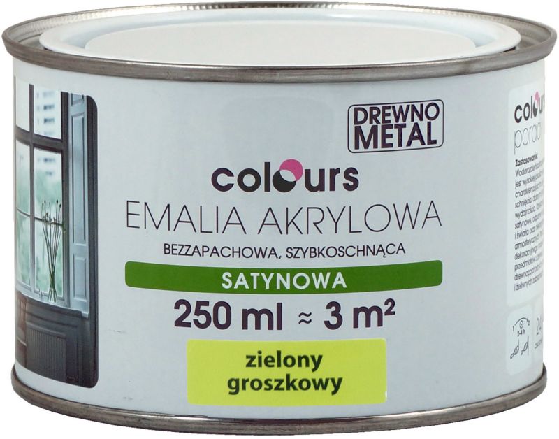 Emalia akrylowa Colours zielona groszkowa 0,25 l