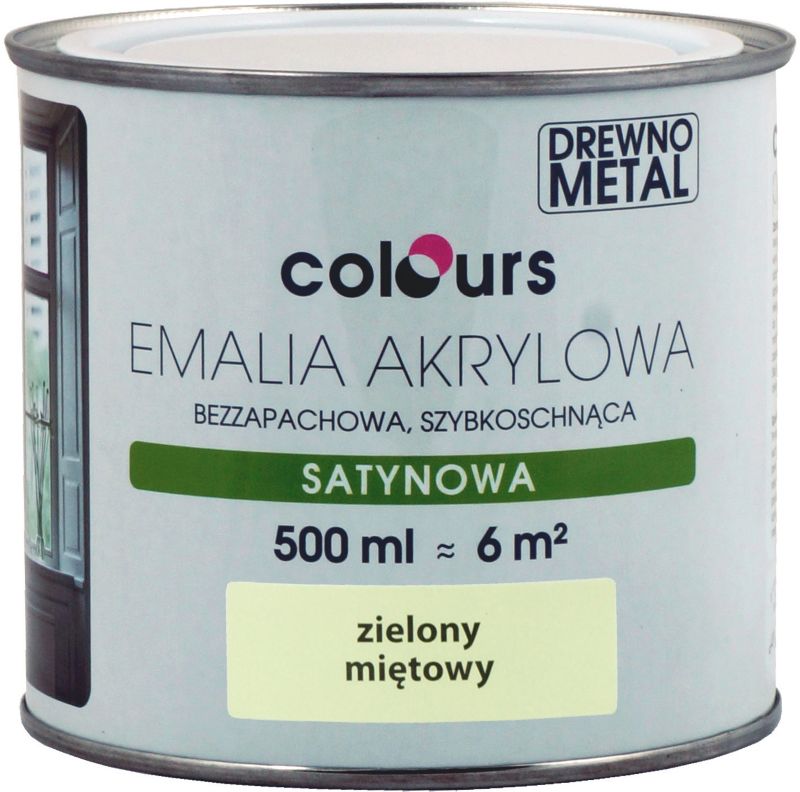 Emalia akrylowa Colours zielona miętowa 0,5 l