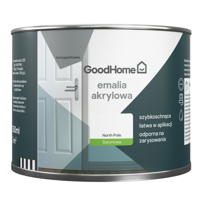 Emalia akrylowa plamoodporna GoodHome north pole 0,25 l