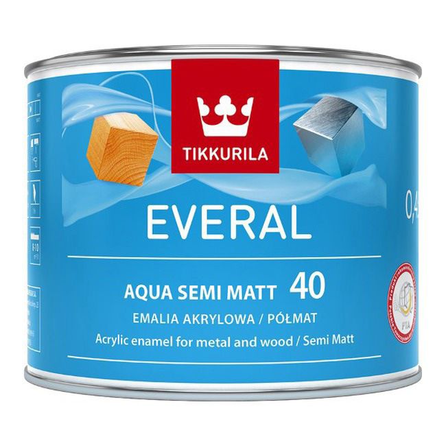 Emalia akrylowa Tikkurila Everal Aqua baza C półmat [40] 0,45 l