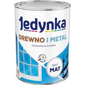 Emalia alkidowa Jedynka Drewno i Metal biały mat 0,9 l