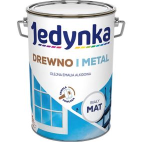 Emalia alkidowa Jedynka Drewno i Metal biały mat 5 l