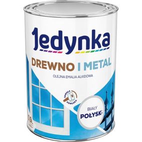 Emalia alkidowa Jedynka Drewno i Metal biały połysk 0,9 l