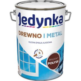 Emalia alkidowa Jedynka Drewno i Metal brązowy połysk 5 l