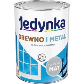 Emalia alkidowa Jedynka Drewno i Metal popielaty mat 0,9 l