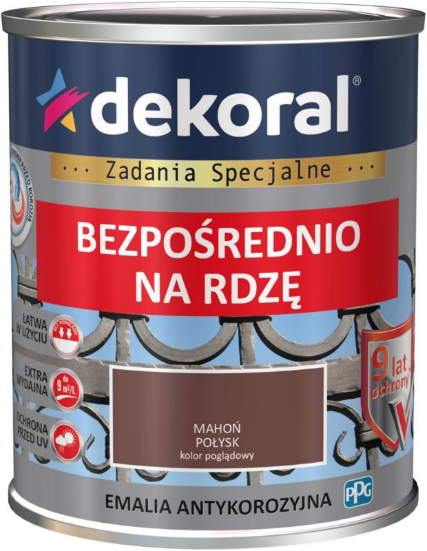 Emalia antykorozyjna Dekoral mahoń 0,65 l