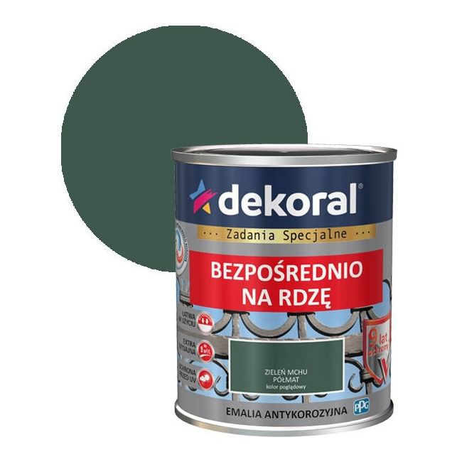 Emalia antykorozyjna Dekoral zieleń mchu półmat 0,65 l