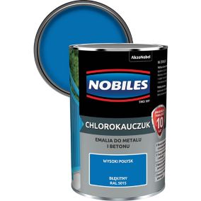 Emalia chlorokauczukowa Nobiles do metalu i betonu błękitna 0,9 l