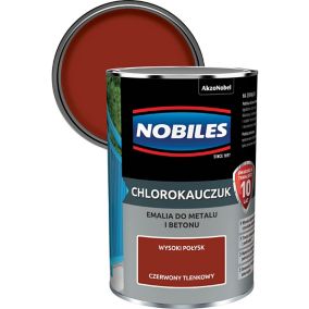 Emalia chlorokauczukowa Nobiles do metalu i betonu czerwony tlenkowy 0,9 l