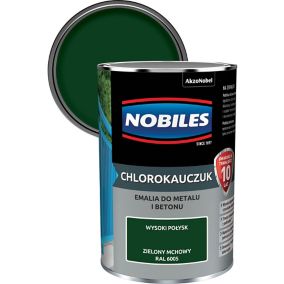 Emalia chlorokauczukowa Nobiles do metalu i betonu zielony mchowy 0,9 l