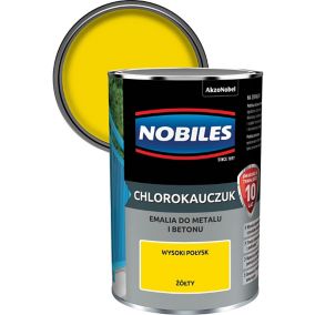 Emalia chlorokauczukowa Nobiles do metalu i betonu żółta 0,9 l