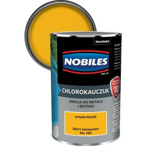 Emalia chlorokauczukowa Nobiles do metalu i betonu żółty sygnałowy 0,9 l