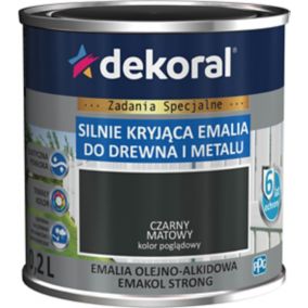 Emalia Dekoral Emakol Strong czarna mat 0,2 l