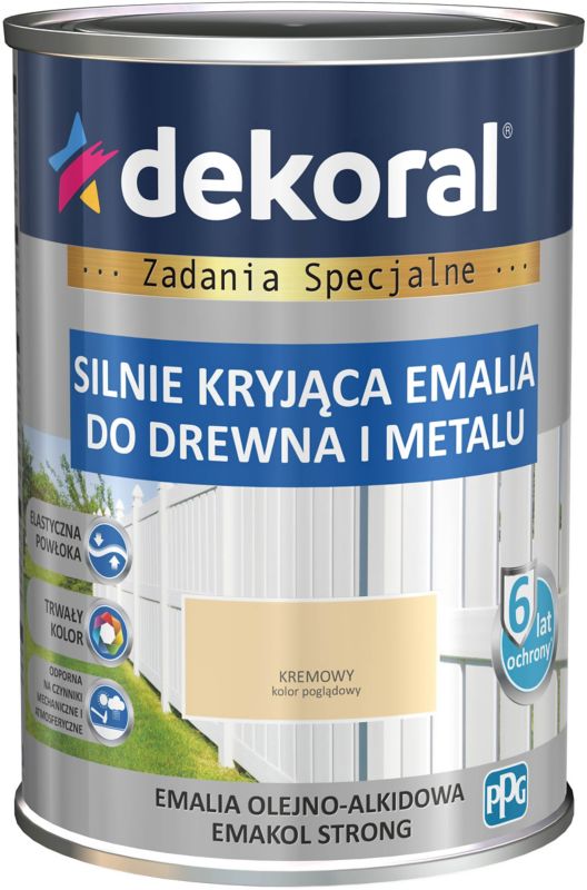 Emalia Dekoral Emakol Strong kremowy 0,9 l