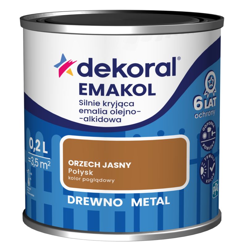 Emalia Dekoral Emakol Strong orzech jasny 0,2 l