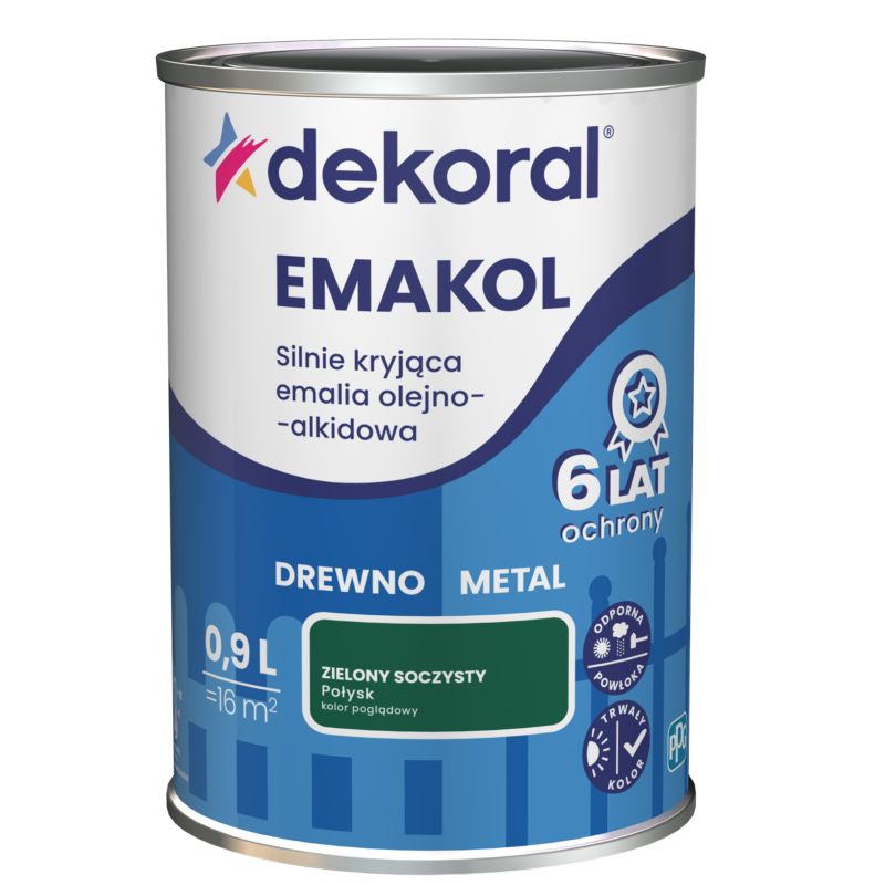 Emalia Dekoral Emakol Strong zielony soczysty 0,9 l