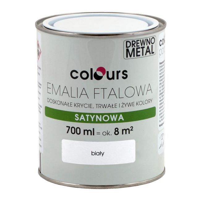 Emalia ftalowa Colours biała 0,7 l